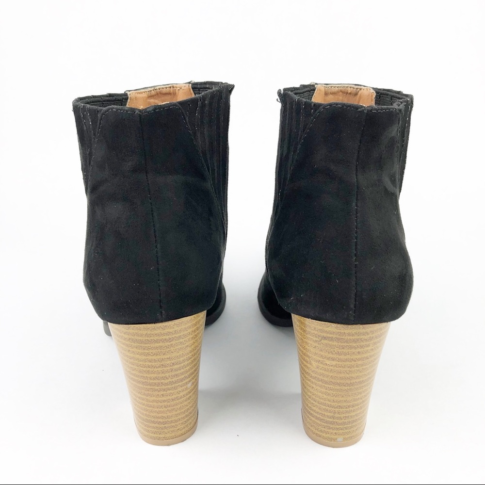 Qupid Black Ankle Pointed Toe Boot, 6 - Picture 3 of 8